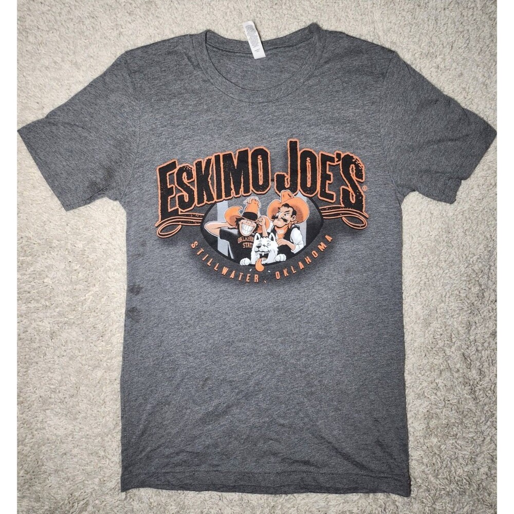 Eskimo Joe’s For the Love of Orange Gray T-Shirt Sz S Stillwater Oklahoma